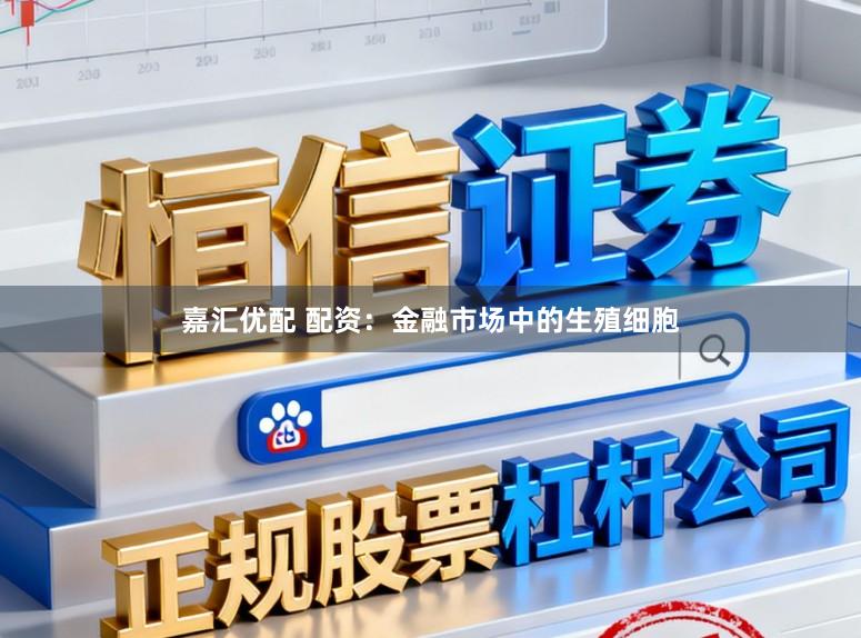 嘉汇优配 配资：金融市场中的生殖细胞